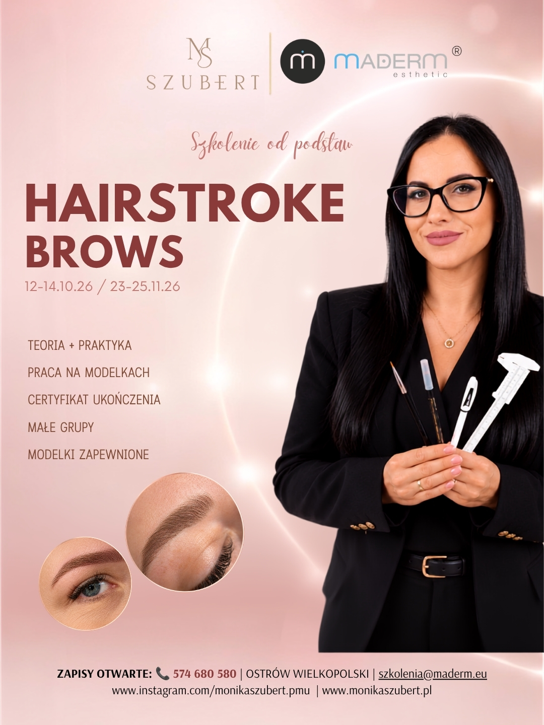 Plakat szkolenia Hairstroke Brows